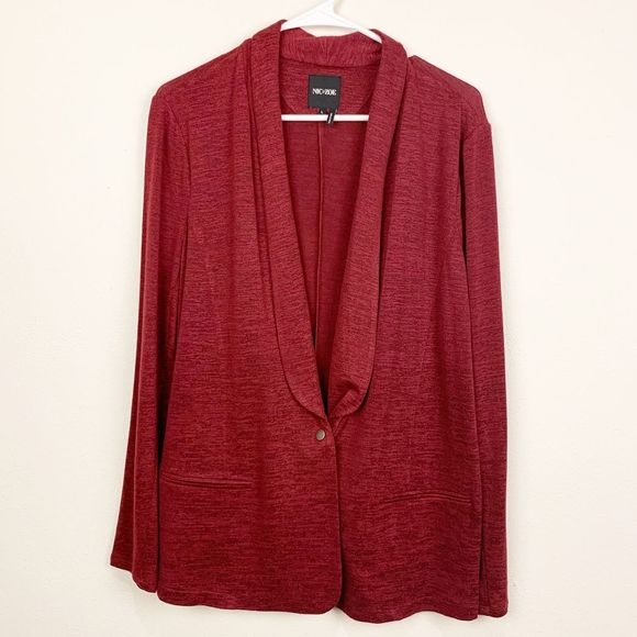 NIC+ZOE Sweaters - Nic+Zoe Maroon/Red Cardigan Large